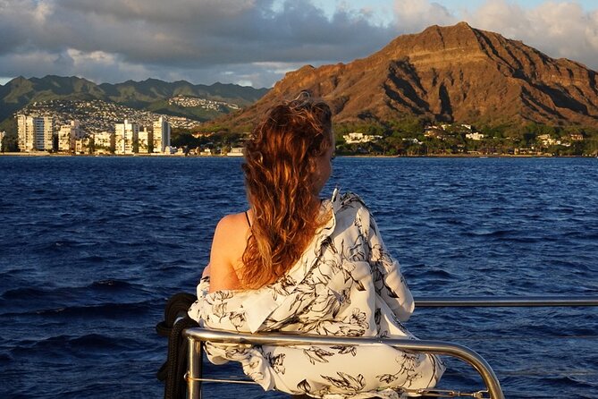 Best Waikiki Sunset Cruise:BYOB Sunset Sail with Swimming - The route: Diamond Head, Royal Hawaiian Hotel, and Magic Island