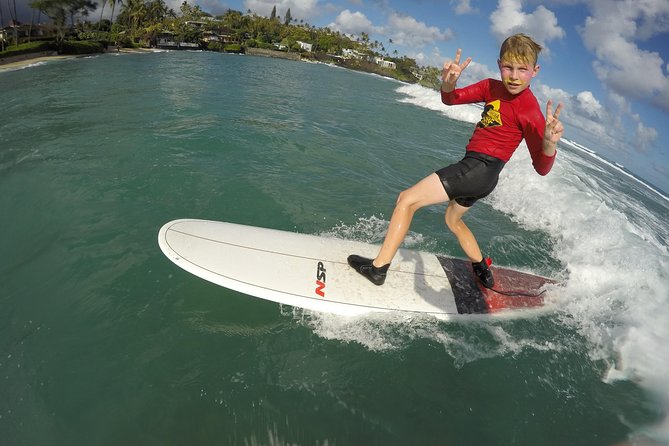 Family, Private & Group Surfing Lessons, Waikiki Courtesy Shuttle - Gear included: rash guard, reef shoes, and the right board