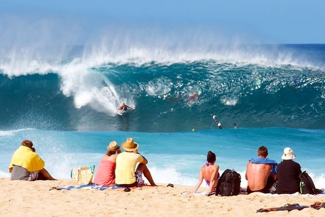 Oahu Ultimate Circle Island Tour Full Day Experience - North Shore on the menu: Kahuku shrimp, surf names, and turtle snorkeling