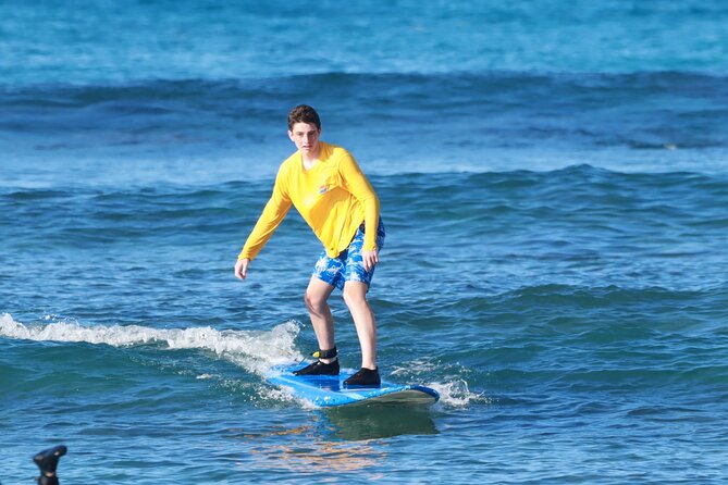 Open Group Surfing Lesson in Waikiki, Hawaii - Gear included: why the included board and rash shirt help you learn faster