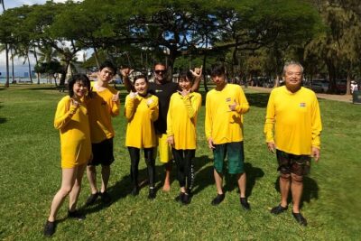 Open Group Surfing Lesson in Waikiki, Hawaii - Coaching in the water: paddling, turning, standing, and avoiding trouble