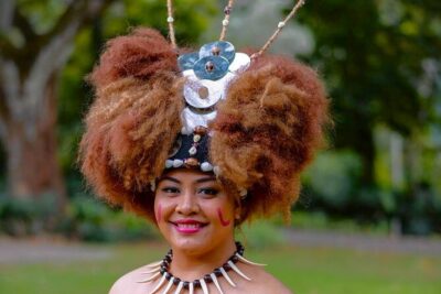 Toa Luau at Waimea Valley, Oahu - Welcome lei and pre-show activities: where the experience grabs your attention