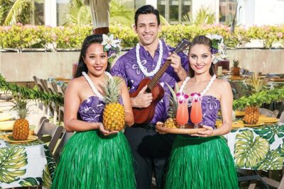 Waikiki Luau Buffet with Optional Rock-A-Hula Show Ticket - The dinner part: pineapple, Mai Tai, hula moments, and a buffet you can actually build